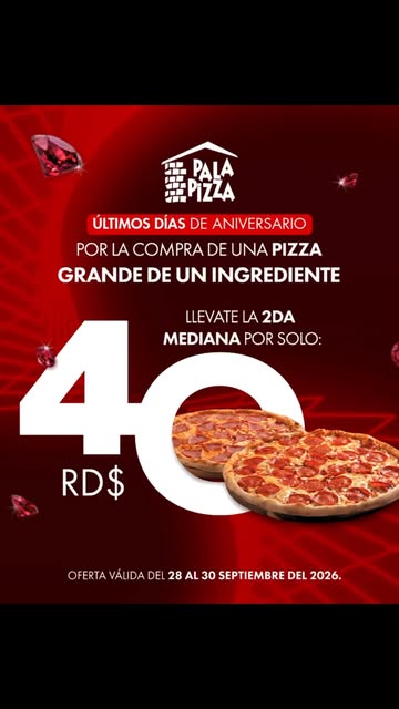 Oferta publicada por Pala Pizza®