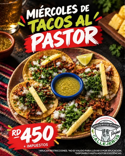 Oferta publicada por ESTOS SI SON TACOS NO CHINGADERAS