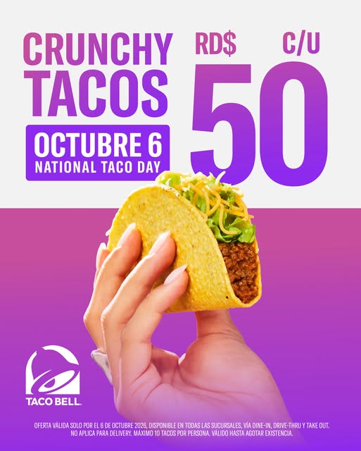 Imagen 1 de 1 de la oferta de TacoBell Rep. Dom.